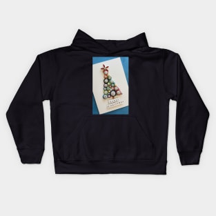 Printed Paper quilling Art. Christmas tree Kids Hoodie